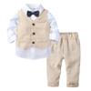 Eaby Style Boys' Spring & Autumn Birthday Gentleman Outfit: Three-Piece Set