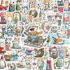 50 Winter Cartoon Animal Stickers, Waterproof Decor for Water Bottles, Notebooks, Suitcases, DIY Projects