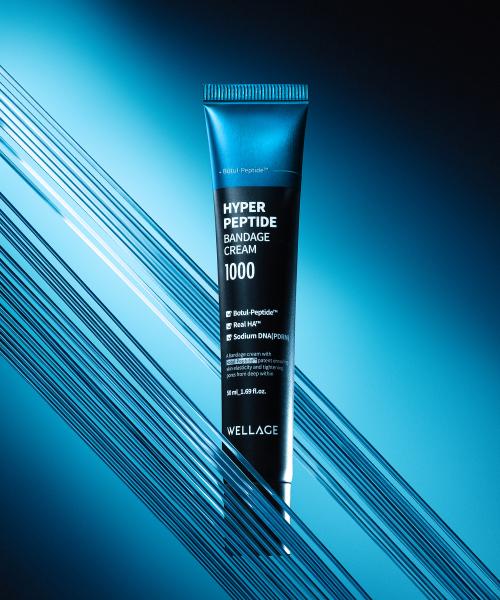 WELLAGE Hyper Peptide Bandage Cream 50ml Duo with 2 Lifting Masks