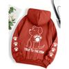 Talk To The Paw Funny Dog Cartoon Print Hoodie Women Warm Hoodie Fashion Casual Hooded Autumn Loose Round Neck Woman Tops