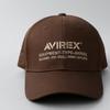 Avirex NUMBERING Military Baseball Cotton Cap 6-Panel Cap, Men's Low-Profile (JP, Alphabet, XL, Brown)
