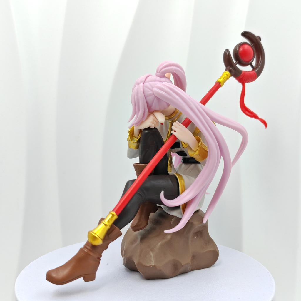 Frieren Beyond Journey'S End Frieren Figure Pink Hair With Magic Staff Pvc Action Figure Collectible Model Doll