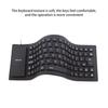 Fonken 85 Keys Computer Keyboard Silicone Soft Keyboard USB Wired Keyboard Mini Laptop Folding Waterproof Keyboard