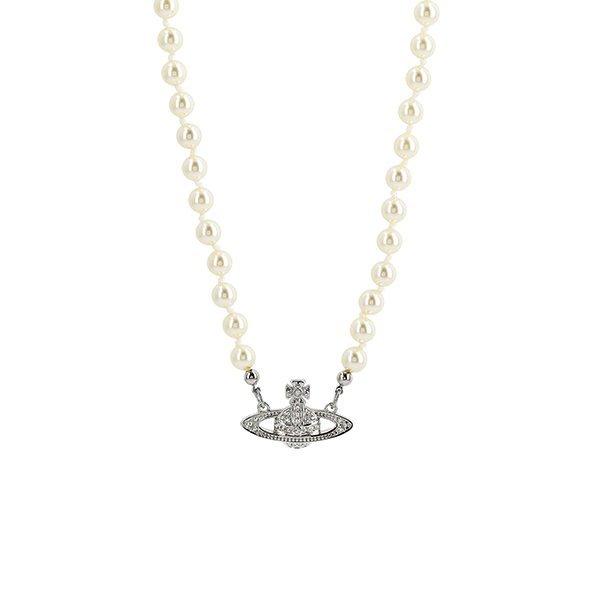 Vivienne Westwood Mini Pearl Bath Relief Necklace 63010100 02p104
