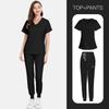 Hot-Selling Nurse Uniforms, Men'S And Women'S Same Scrub, Short-Sleeved Trousers, Two-Piece Set, Thick Casual And Comfortable Work Clothes