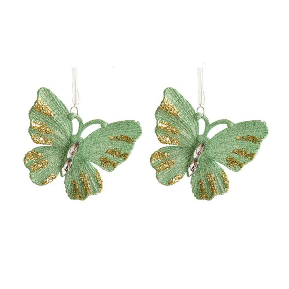 3D Green Butterfly Christmas Pendant Starfish Bell Merry Christmas Ornament  Christmas Day
