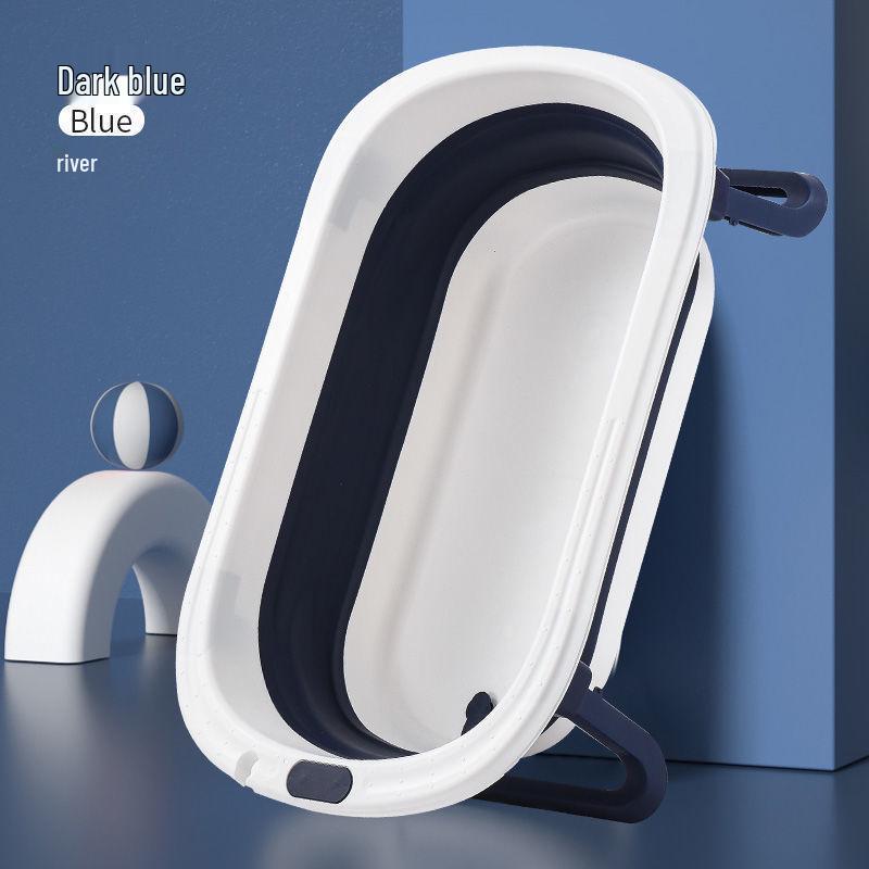 Foldable Baby Reclining Bath Tub, Large Infant Bathtub for Home Use