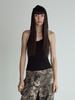 Visus Hood Sleeveless Top_Black