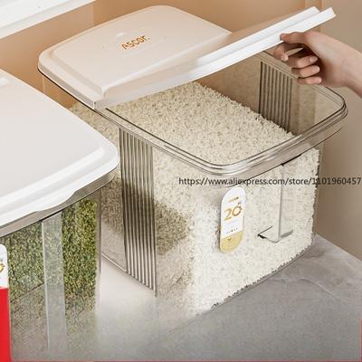 Food-Grade Sealed Rice Storage Bucket 2025 New Home Insect-Proof Moisture-Proof Flour Grain Organizer Box