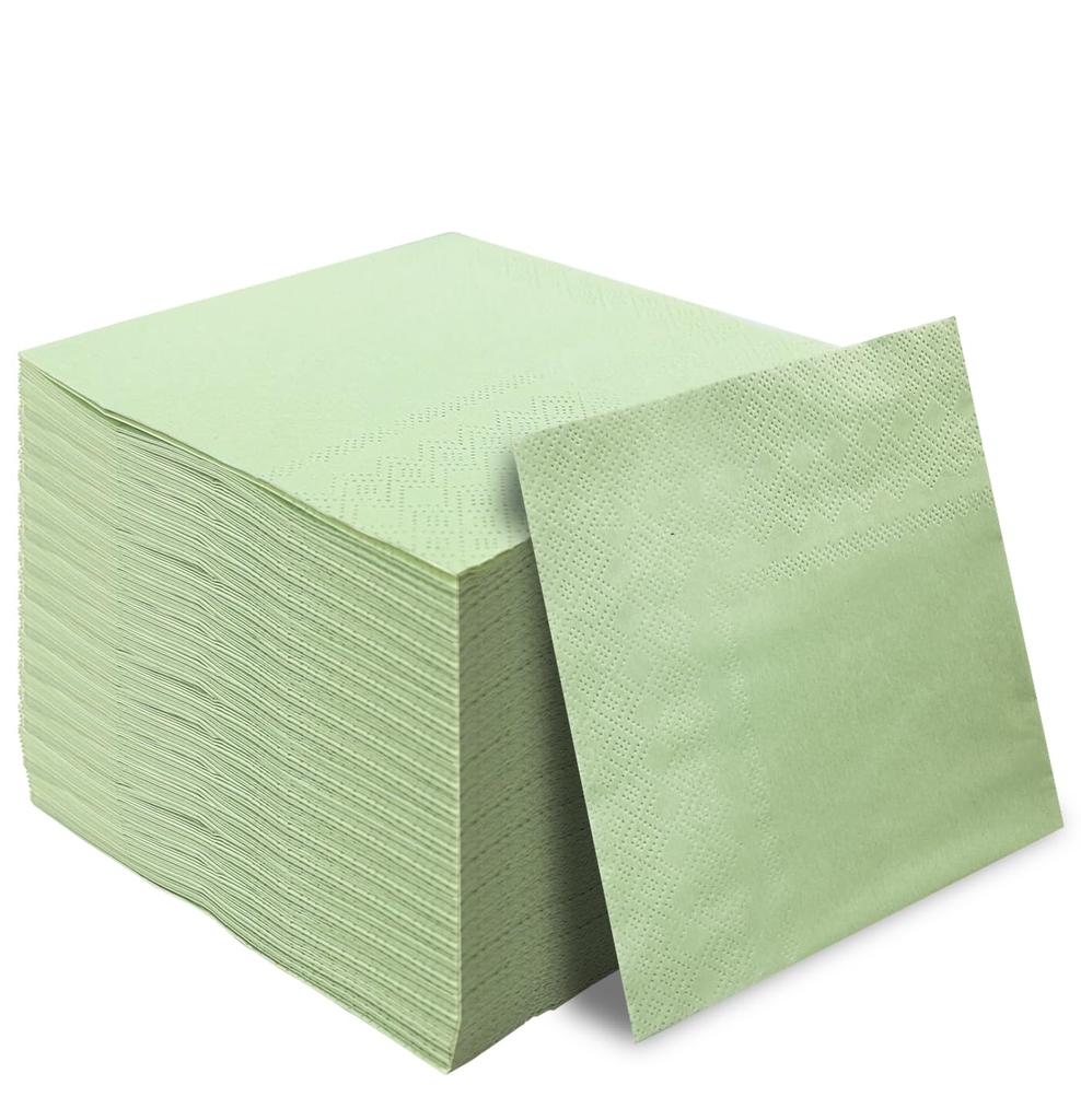 100 Pack Cocktail Napkins, Disposable Beverage/Bar Napkins, 2-Ply Square Napkins for Everyday Use, Party or Wedding Birthday