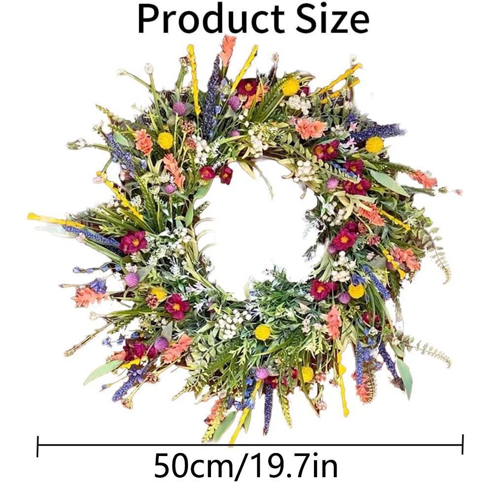 50cm Decor Wreath Beautiful Artificial Spring and Summer Wreath Home Decoration