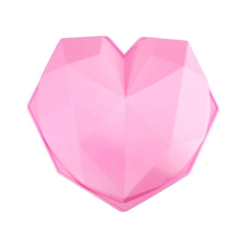 Silicone Diamond Love Baking Mold Set Letter Number Molds 1/6/8 Cavity Heart Mousse Pastry Cake Chocolate Soap Candle Mould