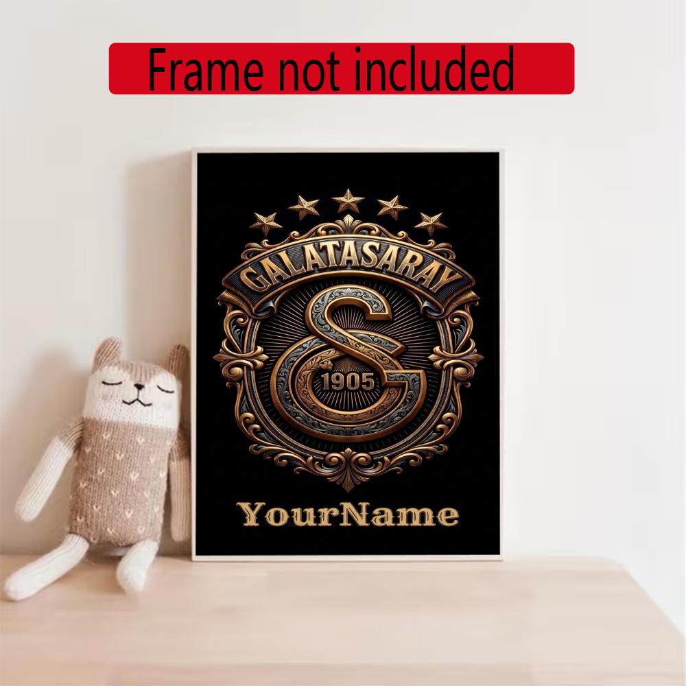 Galatasaray Customize Your Name Diamond Painting Round Diamond Diy Frameless Holiday Artwork Suitable For Home Office Wall Decoration