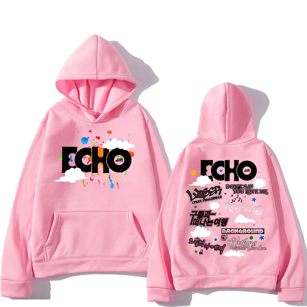 Jin Echo Hoodies Unisex Autumn Winter Casual Vintage Streetwear Sweatshirts Fashion Women New Album Tour Pullover Jin Fans Gifts