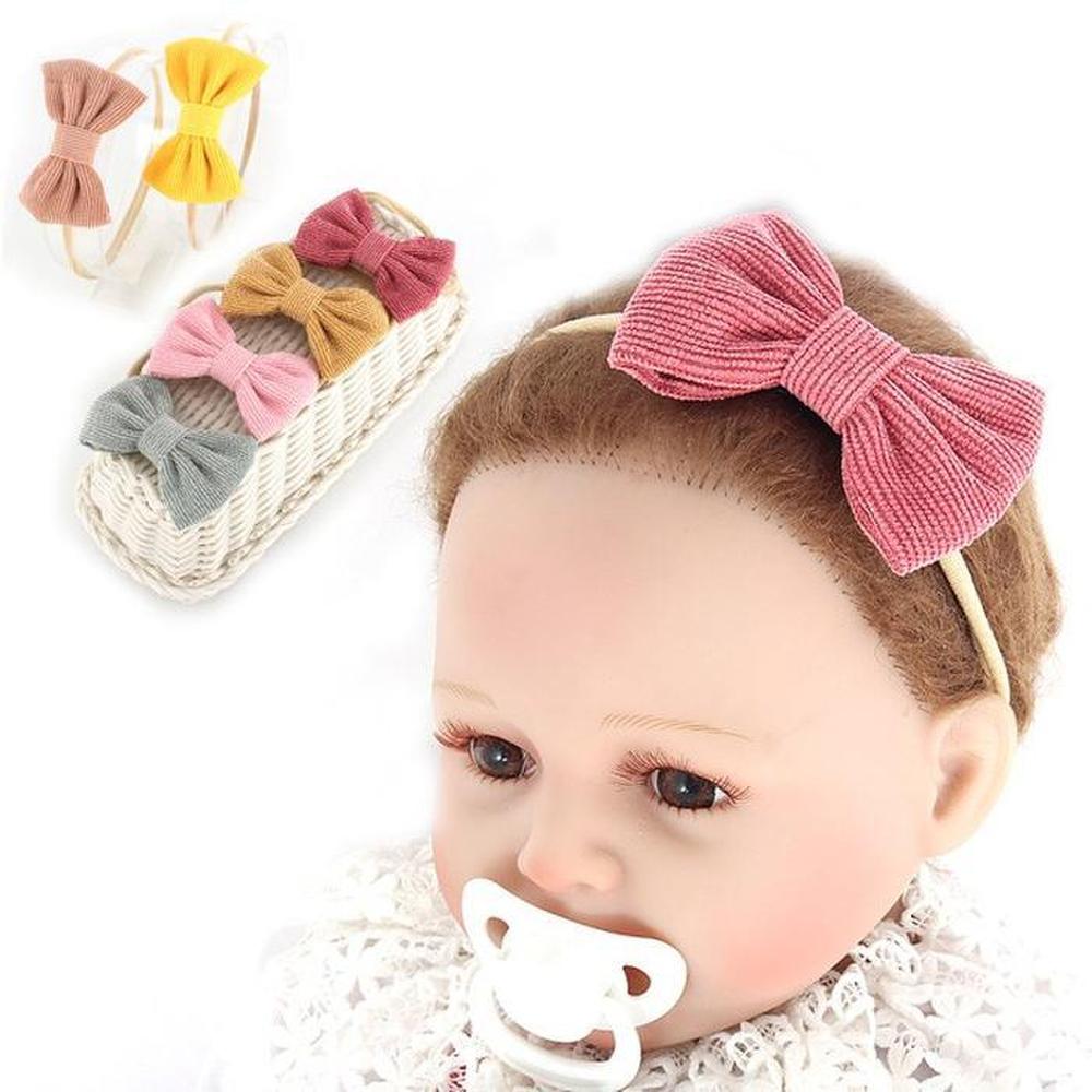 

Golden Square Ribbon Soft Baby Hairband (6411437) Baby pink