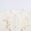Kaslead New Arrival Women's Clothing Fashion Style Fashion Embroidered Sequins round Neck Knitting Cardigan Sweater Outwear