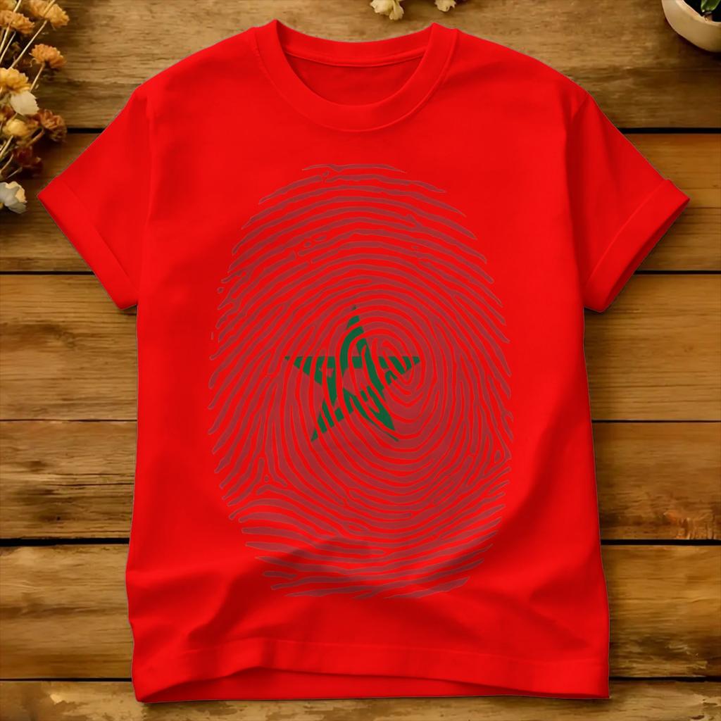Unisexs Tshirt Morocco Flag On A Stylish T Shirts Fashion Summer Tee Shirt Vintage 100 Cotton Clothing Gift
