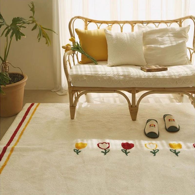 

Большой ковер для гостиной, милый, в простом стиле, прикроватный коврик для спальни, толстый плюшевый, для дивана, домашнее украшение, коврики для журнального столика 50x80cm (19x31inch)