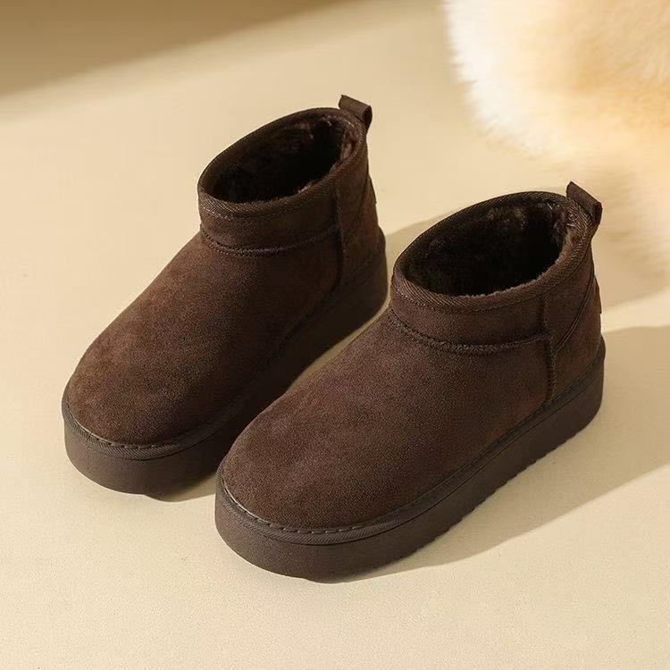 

Thick-soled snow boots, new winter muffin thick-soled outer wear, velvet warm, waterproof and non-slip cotton shoes and boots 35【foot length 22.5cm】