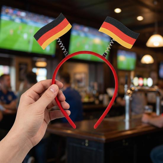 Football Headband for Women Men Soccer Cheering National Flag Hairband Game