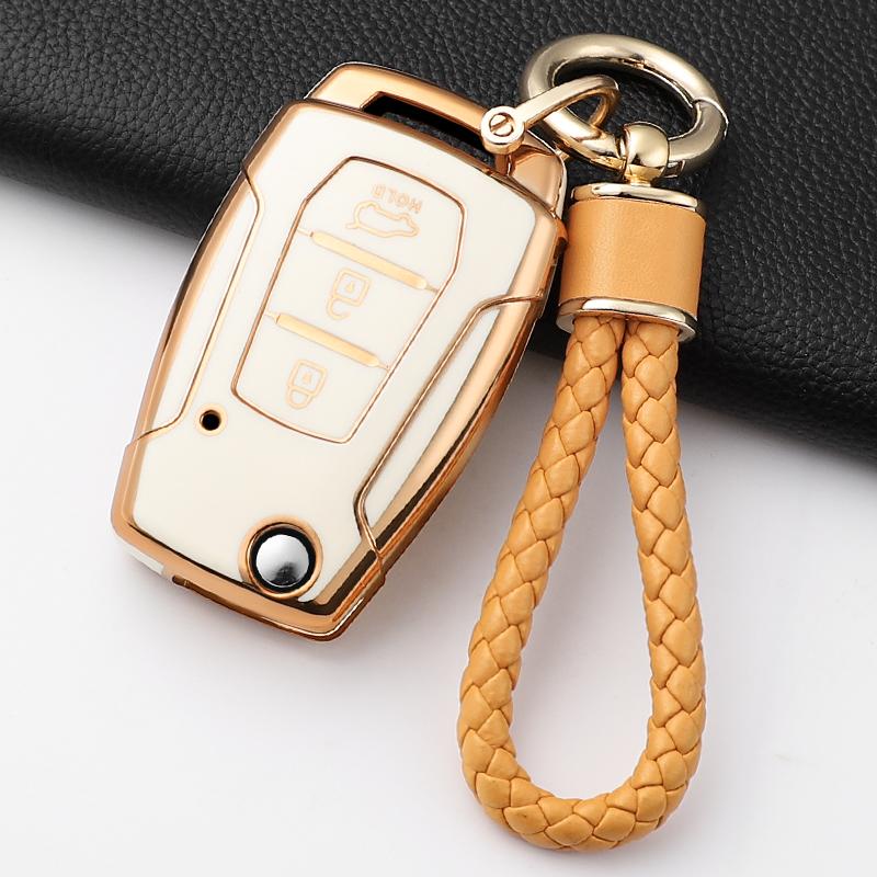 Soft Tpu Car Key Case Cover Shell For Ssangyong Kyron 2 Sanka Actyon Korando Tivoli 3 Buttons Smart Keyless Keychain Accessories