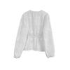 Women's Fashion Casual Spring Autumn Solid Color Print Long Sleeve V-Neck Blouses & Shirts