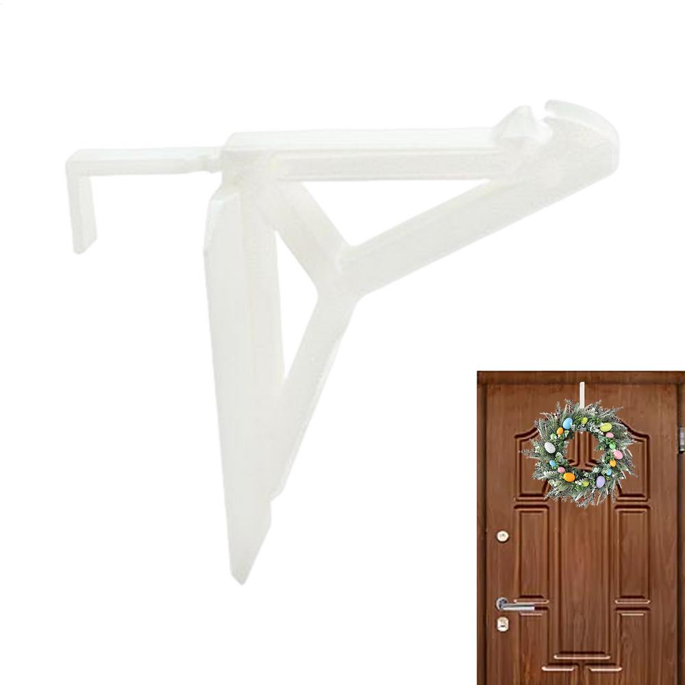 Wreath Door Hanger Over The Door Hanger No Drilling Clothes Suspending Holder For Bedroom Living Room Fabric Decoration Storage