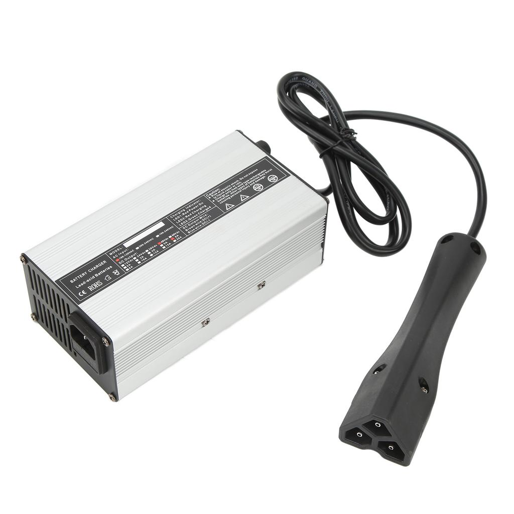 48V 6A Golf Cart Battery Charger Smart Charging RVX Plug Battery Protection Charger Replacement for E‑Z‑GO