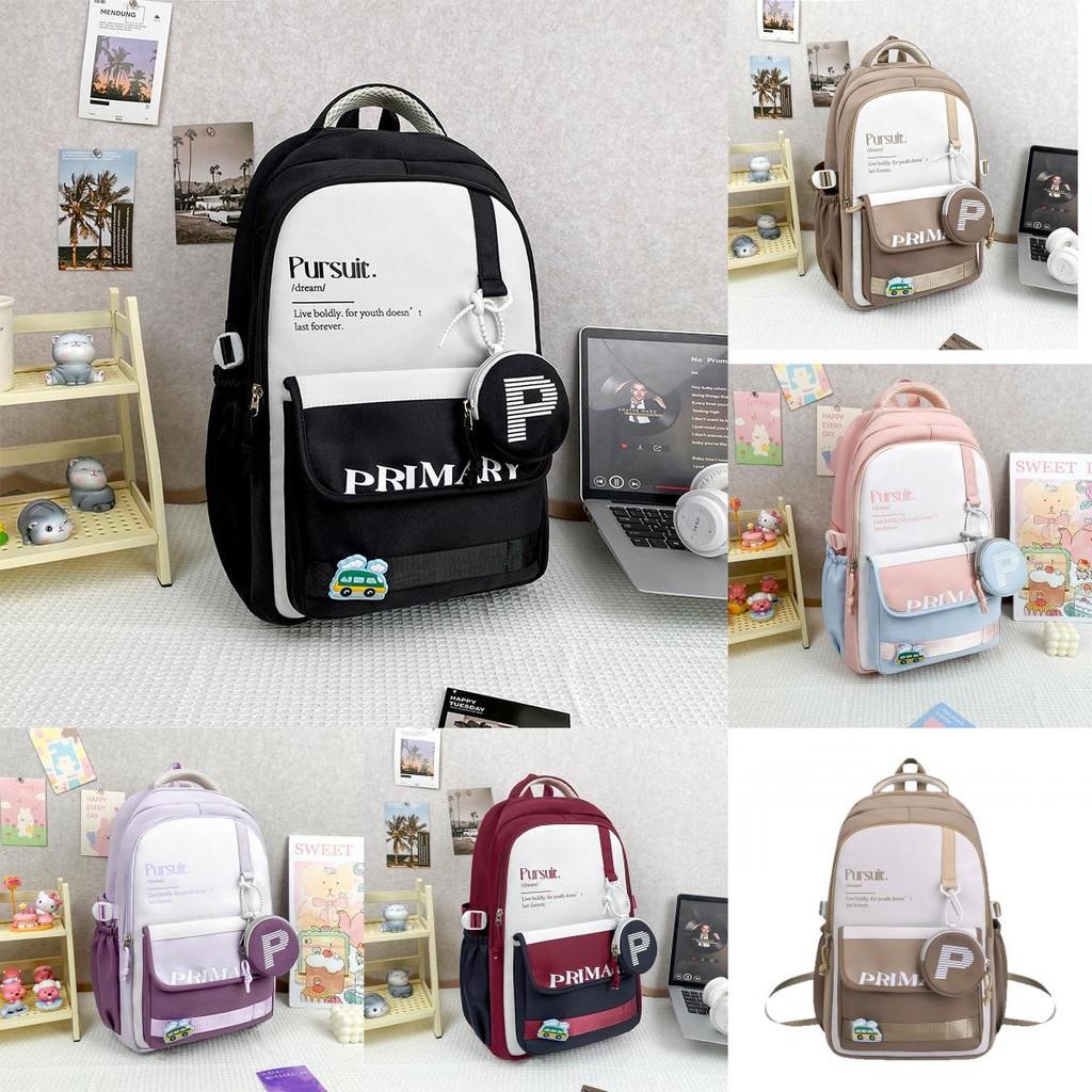 Capacity School Large Backpack For Teens With Nylon Fabric And Letter Print