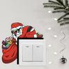 Creative Christmas Switch Sticker Funny Wall Art Door Frame Decor Creative Living Room Bedroom Corner Decoration
