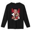Vintage Classic Scarface Gangster Movie Print Casual T Shirt Vintage Washed Homme Stretched Versatile Unisex Fashion Slightly