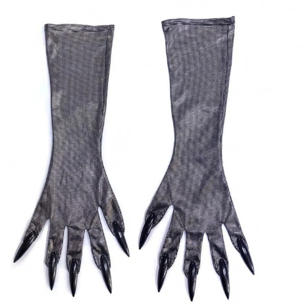 Rhinestone Cat Girl Mask Gloves Set Cosplay Prop Masquerade Gloves  Dance Performance