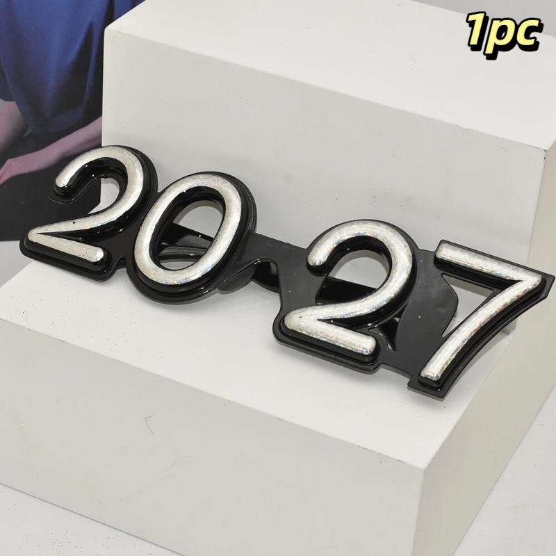 2027 Number Eyeglasses Happy New Year Glasses Diamond Glitter Sunglasses Cosplay Prop Xmas Party Decoration Funny Glasses