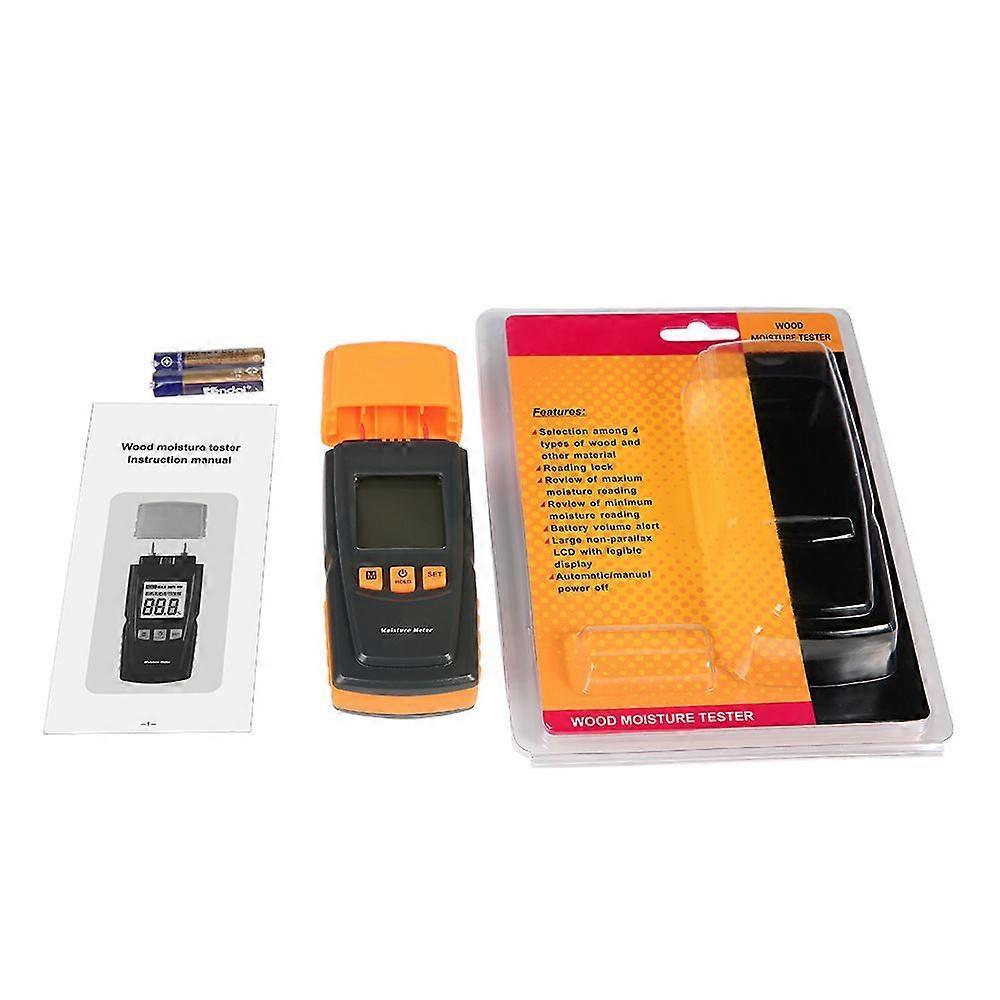Wood Moisture Meter, HD Digital Moisture Tester, LCD Backlight Wood Moisture Detector