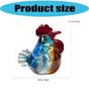 Figure di Gallo Seduto Galline in Vetro Soffiato Statua Sculture di Animali Figura Decorativa da Collezione Arredamento per la Casa