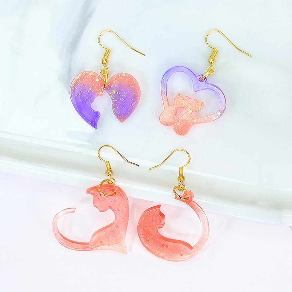 Resin Mould Jewelry Silicone Mould Animal Pendant Silicone Mold for Epoxy Resin Keychains Necklace Earring Charm Making