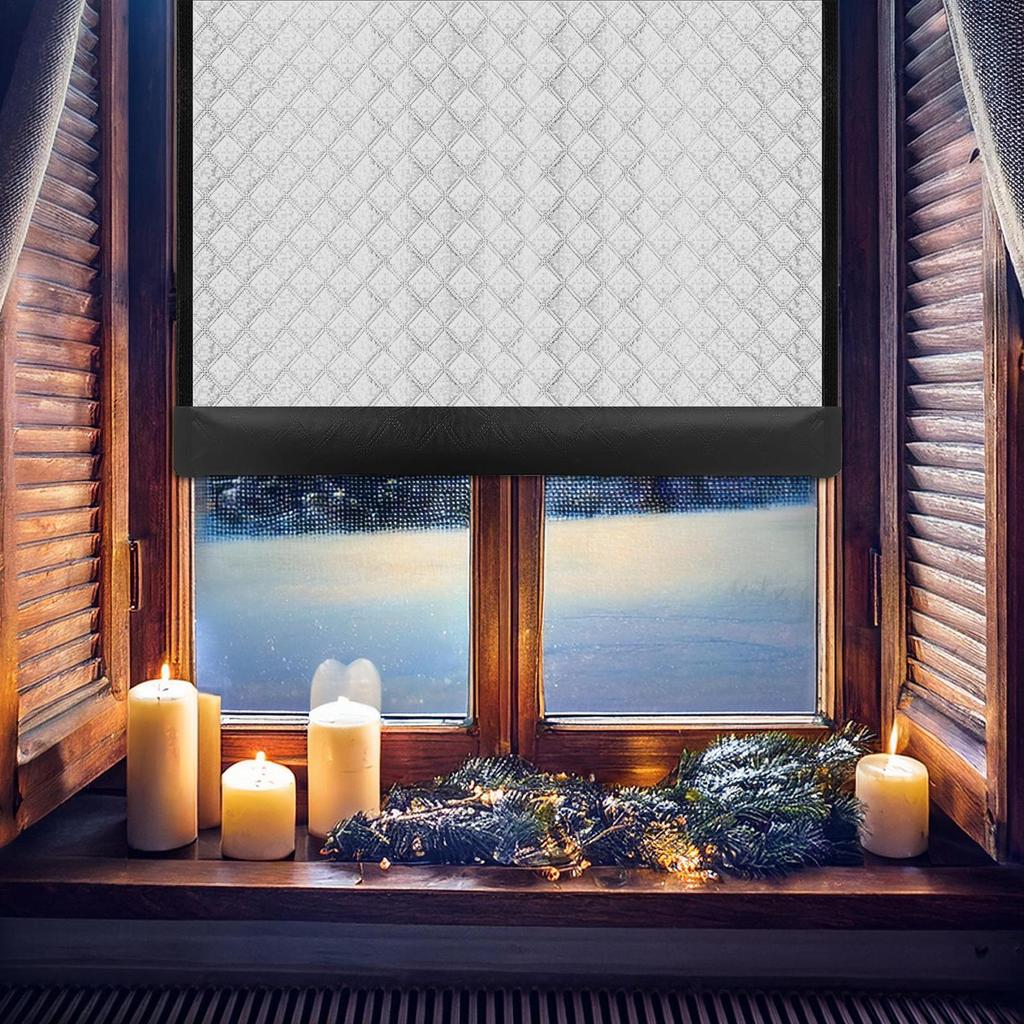 Isolierte Fensterabdeckung 39x71 Zoll Robuste Thermische Verdunkelungs-Oxford-Stoff Isoliert Rollbare Fensterdecke für Zuhause Wohnheim Büro