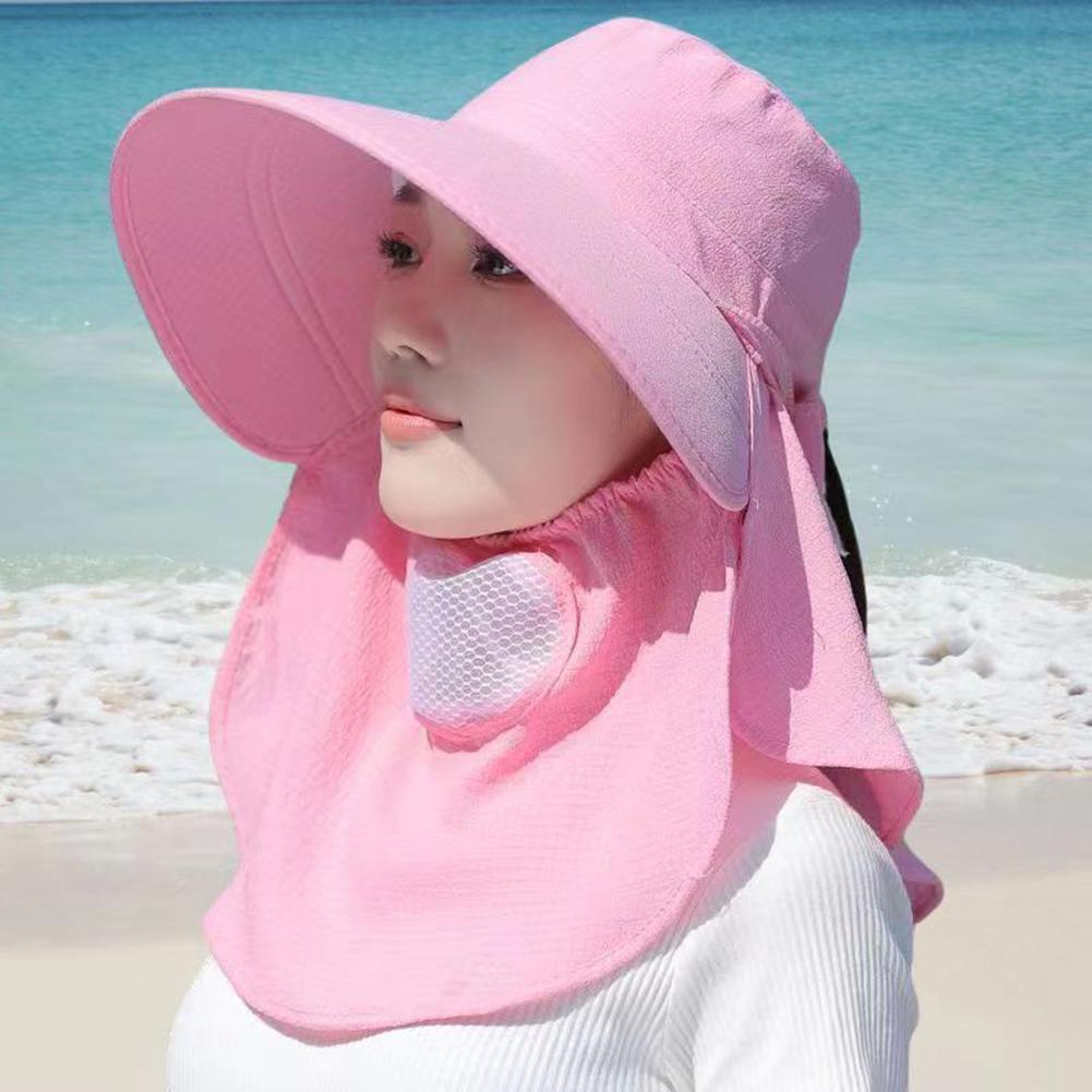 1Pc Summer Sun Hats UV Protection Outdoor Fishing Cap for Women Hiking Camping Working Visor Bucket Hat Removable Fishing Hat
