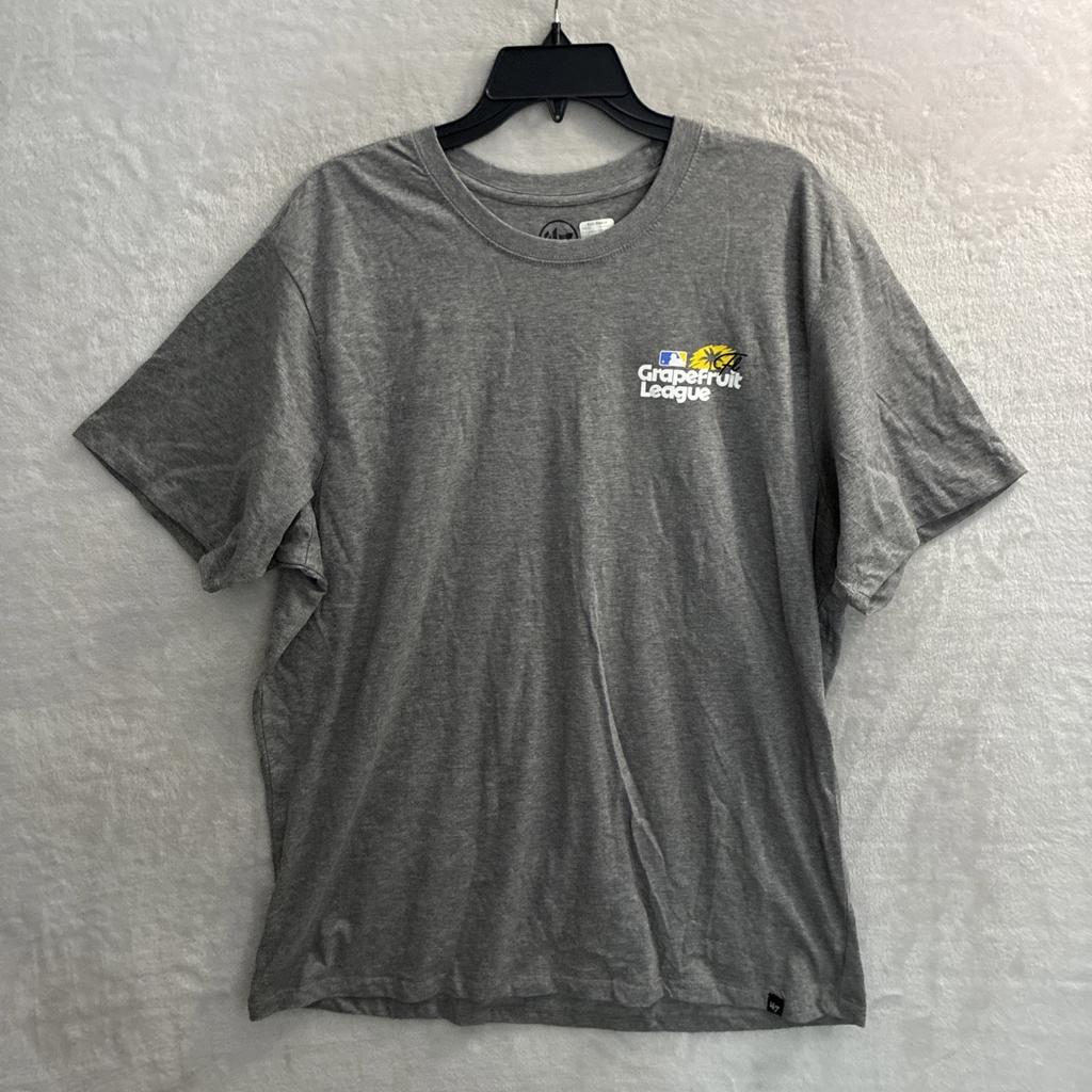 '47 Mens T Shirt MLB Baseball Spring Training Gray Graphic 2XL Cotton Crew Neck