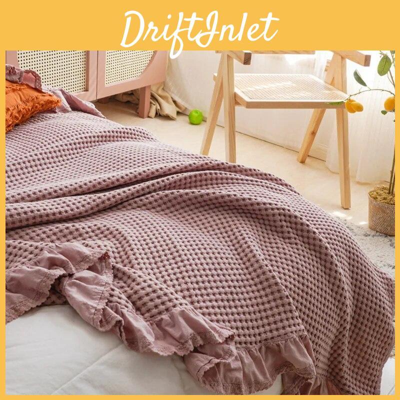 Waffle Towel Cotton Quilt Edge Towel Blanket Blanket Summer Cool Quilt Air Conditioner Quilt