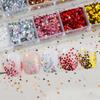12 Grids Mixed Star Heart Nail Glitter 1Mm Star Sequin Nail Art Diy Colorful Sparkling Nail Charms Nail Decoration Accessories