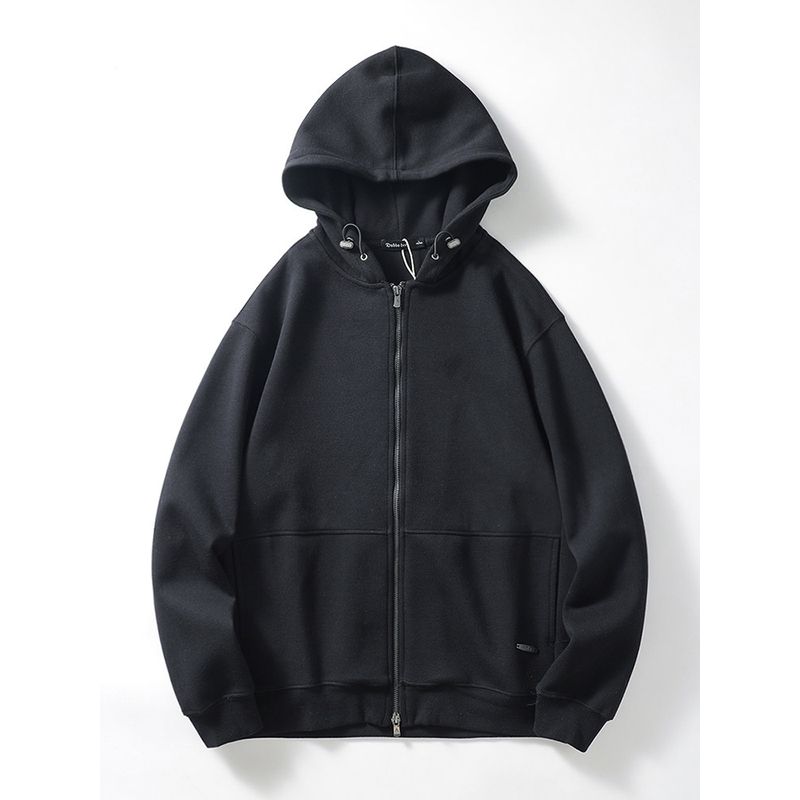 American Retro Heavy Zipper Knitted Cardigan Hoodie Men's Autumn Winter Coat Export Men's Sports Jacket