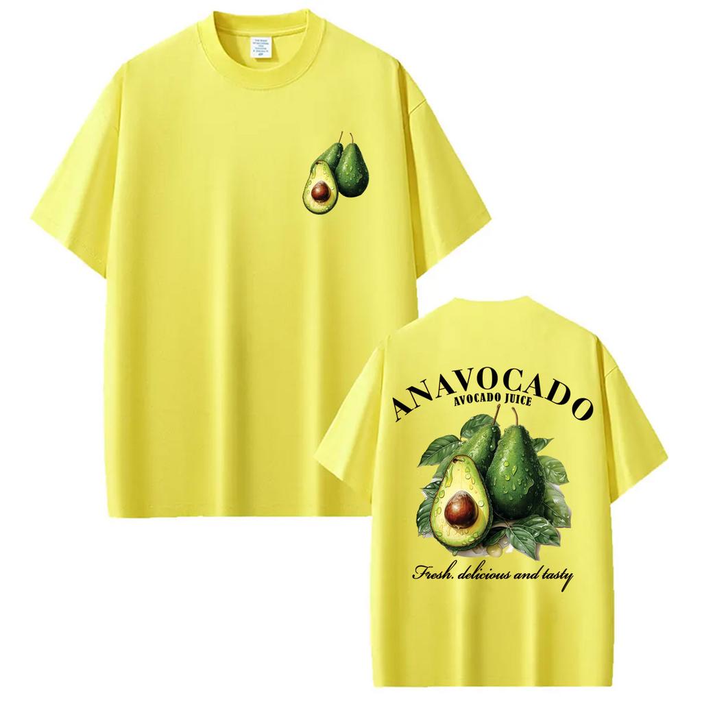 Funny An Avocado Juice Graphic T Shirt   Fashion Aesthetic Short Sleeve Oversized 100% Cotton Casual T-shirts Streetwear