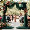 5/10M Organza Tulle Sheer Fabric Backdrop Curtain, Modern Organza Outdoor Party Decor Chair Decoration For Wedding, Party Decor