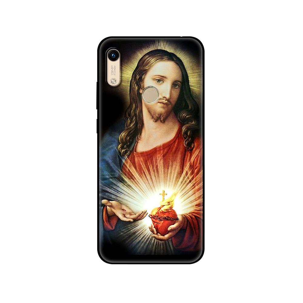 Black Tpu Case For Huawei Honor 8a Prime 8s Prime 9 Lite Honor 9A 9C 9X Premium 9x Pro 9S Case Cover Christ Jesus Cross