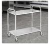 Stainless Steel Two-Tier Mobile Dining & Serving Cart