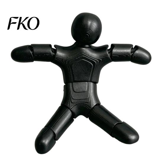 Portable Fidget Figure 3D Printed Articulated Figure, Movable Joints Figurine, Compact Decompression Toy Small Robot Desk for Kids Adults, Stress