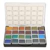 24 Colors Watercolor Paint Set Retro Pearlescent Effect High Color Rendering Watercolor Set for