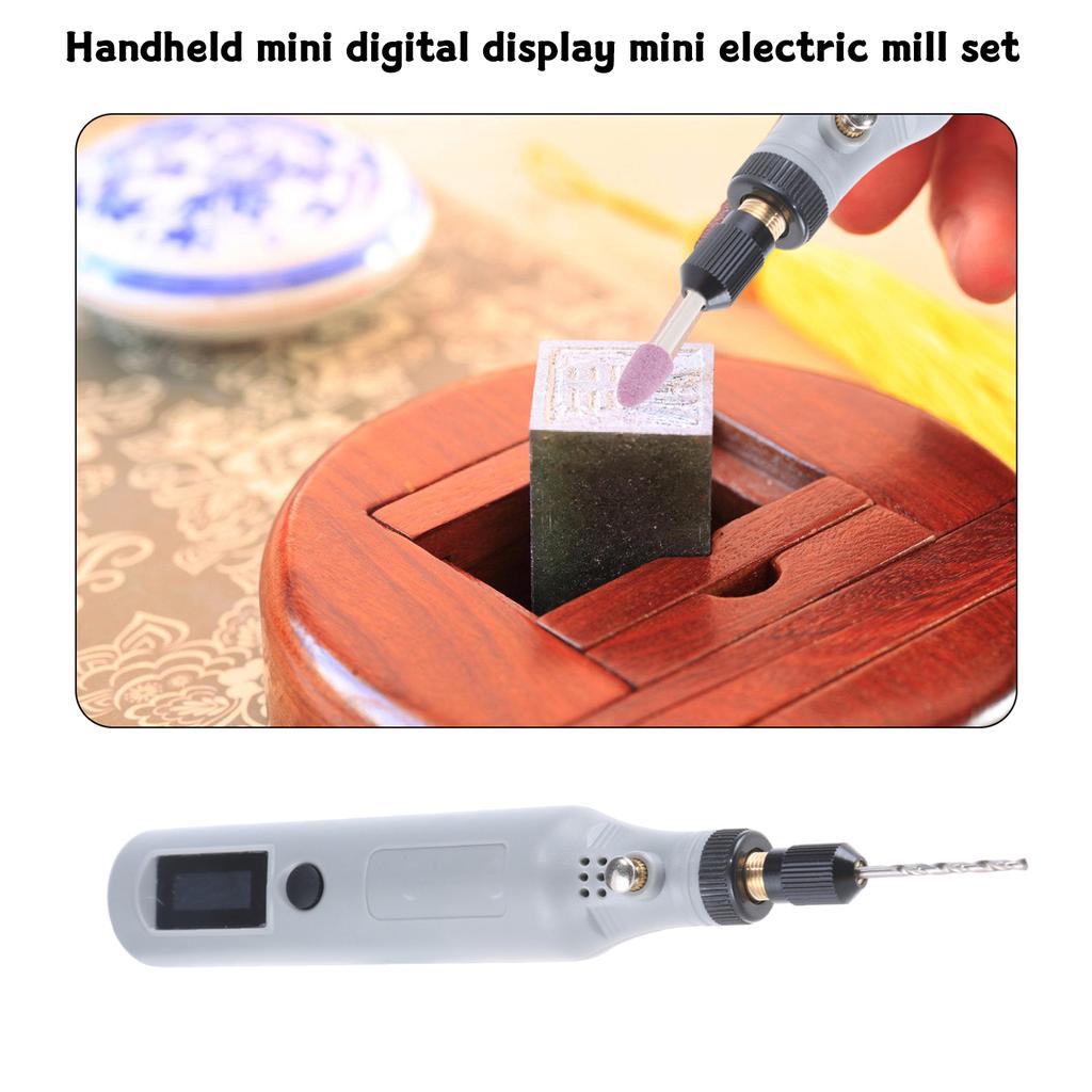 25Pieces Miniature Handheld Digital Display Grinder Set for Craftsmen Hobbyists Precisions Crafting Jewelry Model Making