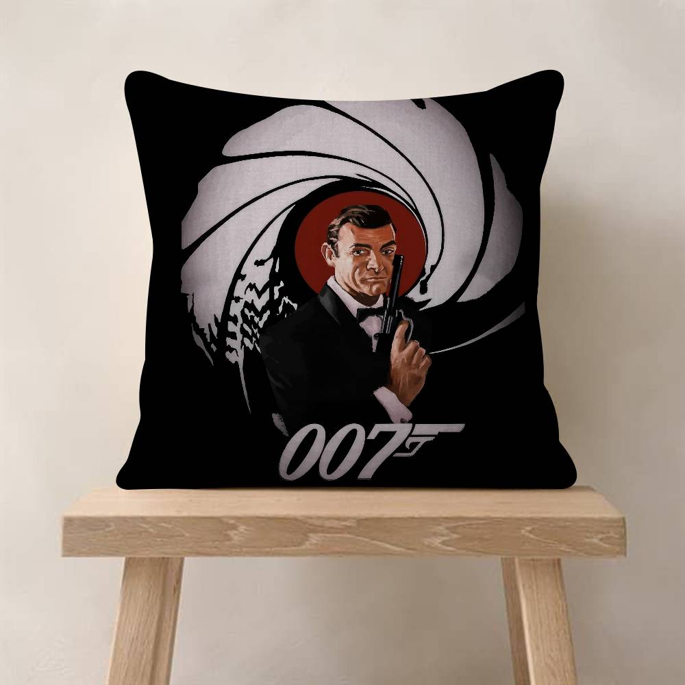 Pillow Gift Home Office Decoration Bedroom Sofa Car Cushion Cover case 45x45 British Legend JJames BBond 007